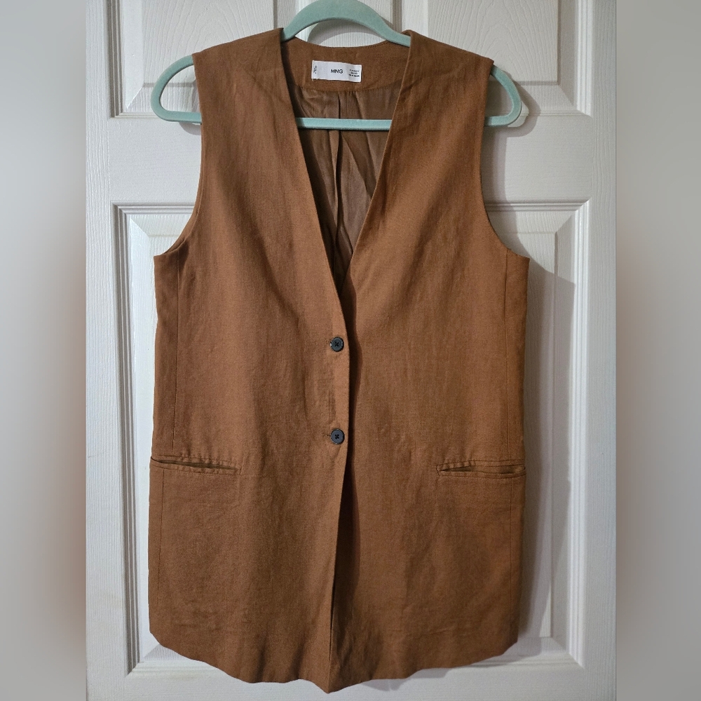 Mango Linen Vest S